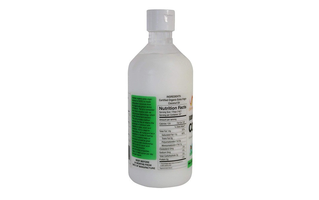 Umanac Organic Extra Virgin Coconut Oil   Bottle  500 millilitre